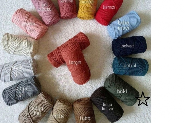CINNAMON COLOR SINGLE TWIST CARDING ROPE 250 GR 50 METERS